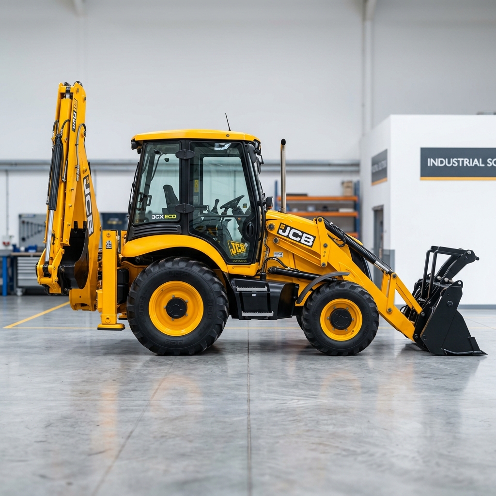 Versatile backhoe loader ready for trenching and excavation